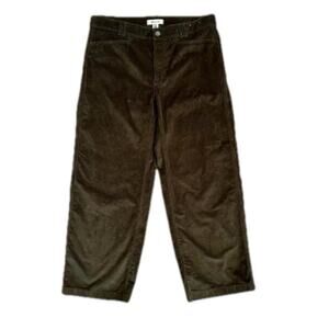 Madewell Emmett 2.0 Wide-Leg Pants Corduroy High Waist Brown 14W Casual Dressy